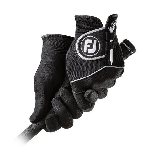 Women's Footjoy RainGrip Pair Golf Gloves Black | USA-OQ4506