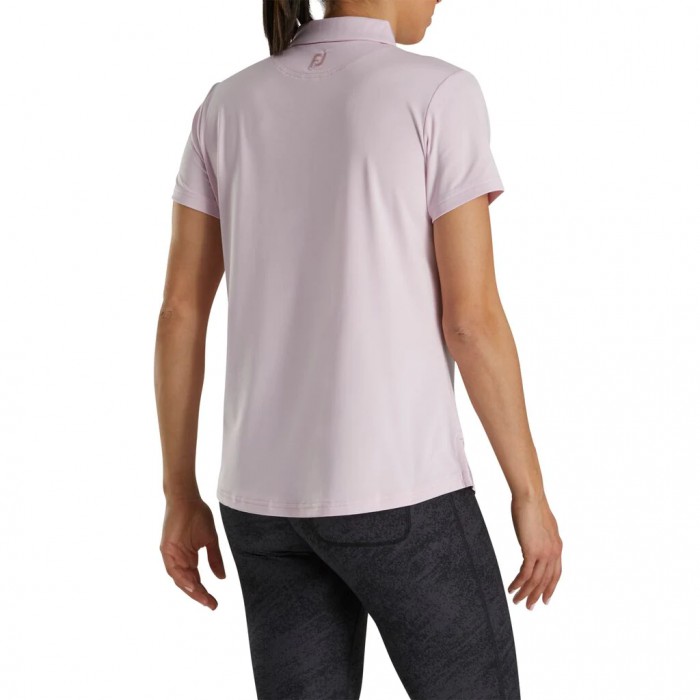 Women's Footjoy Solid Lisle Self Collar Shirts Light Pink | USA-LP6329