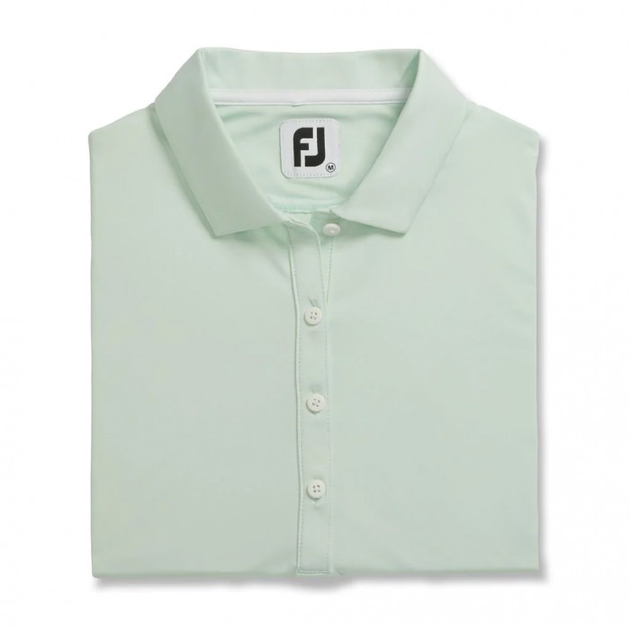 Women\'s Footjoy Solid Lisle Self Collar Shirts Mint | USA-LZ0763