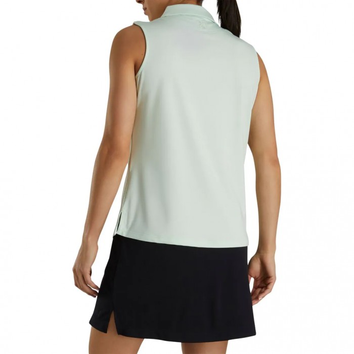 Women's Footjoy Solid Lisle Sleeveless Shirts Mint | USA-AH5741