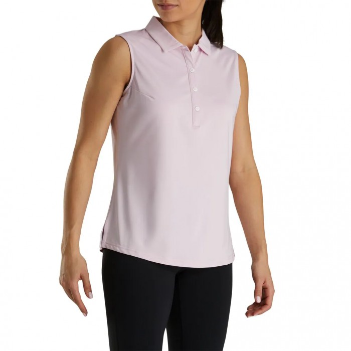 Women's Footjoy Solid Lisle Sleeveless Shirts Light Pink | USA-YL3697