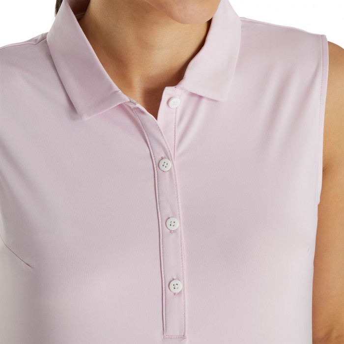 Women's Footjoy Solid Lisle Sleeveless Shirts Light Pink | USA-YL3697