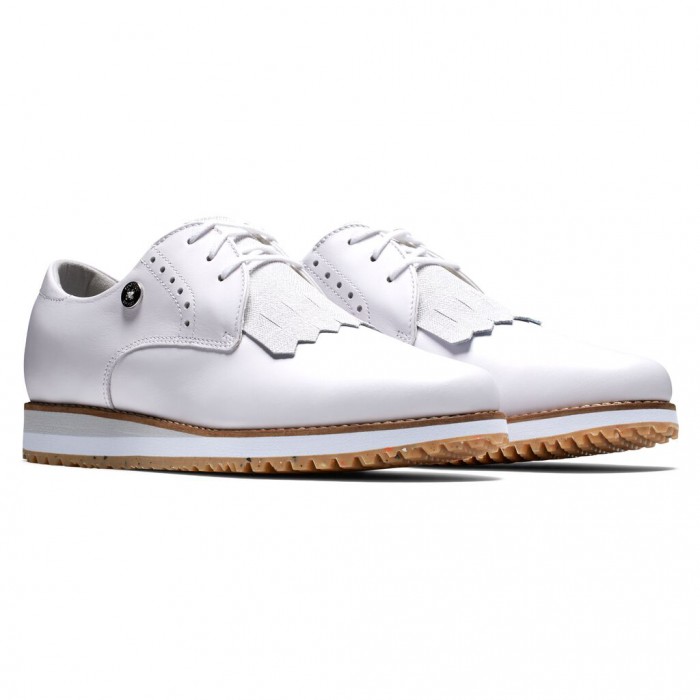 Women's Footjoy Sport Retro - Kiltie Spikeless Golf Shoes White | USA-BC1052