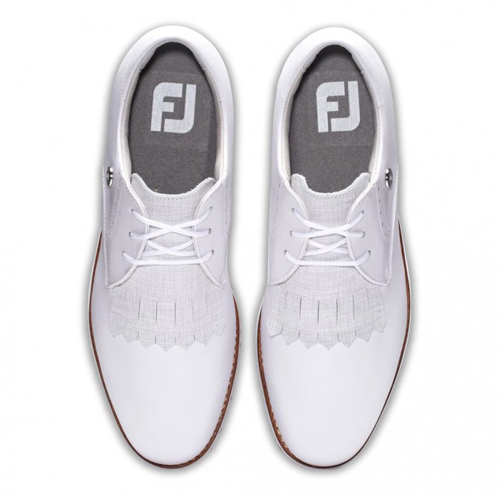 Women's Footjoy Sport Retro - Kiltie Spikeless Golf Shoes White | USA-BC1052