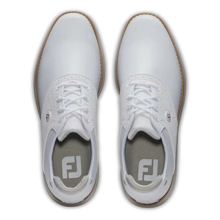 Women's Footjoy Traditions Spiked Golf Shoes White | USA-BR1620